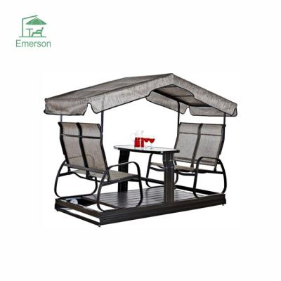 China EMERSON High Quality Modern 4 - seater Garden Swing Furniture Chair Patio Swing Chair for sale