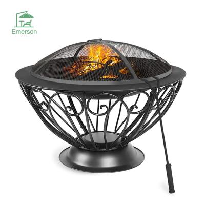 China EMERSON Patio Garden Fire Pit Stocked Steel Fire Pit Outdoor Barbecue Fire Pit for sale