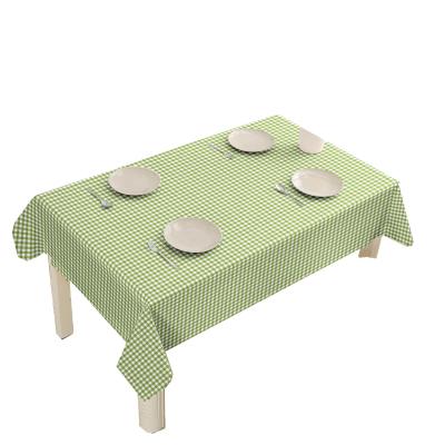 China PVC Woven Matte Tablecloth 3D Waterproof Checkered Glossy Tablecloth PU Printing Tablecloth Customize Design Hot Selling Household Supplies for sale