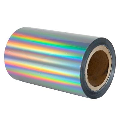 China Cold paper/film label stickers hologram rainbow foil maker for flexo on various label stickers for sale