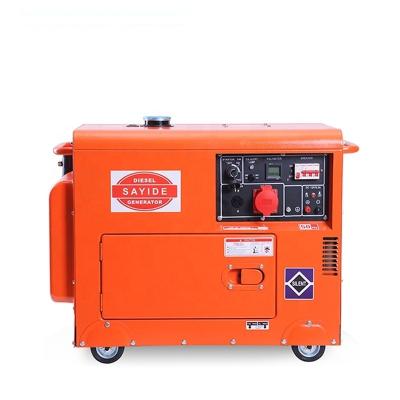 Chine 100 kg 5/6/8/10KW Petit générateur diesel silencieux 220V/380V Générateur électrique diesel Fréquence 50 Hz à vendre