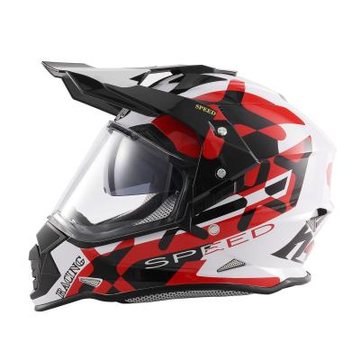 China Moda Circunferencia de la cabeza pequeña Casco de cara completa para hombres ABS Casco de rally todoterreno en venta