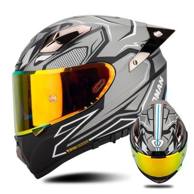 China Motorcycle Motocross Motorbike Helmets OEM Style Double Lens Helmet for Men and Women for sale