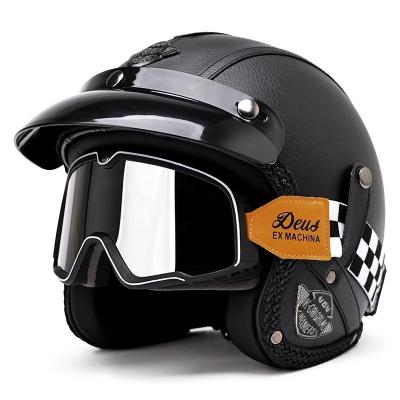 China Popular Vintage Prince Cruise Motorcycle Helmet Electric 3/4 Helmet for Summer Riding for sale