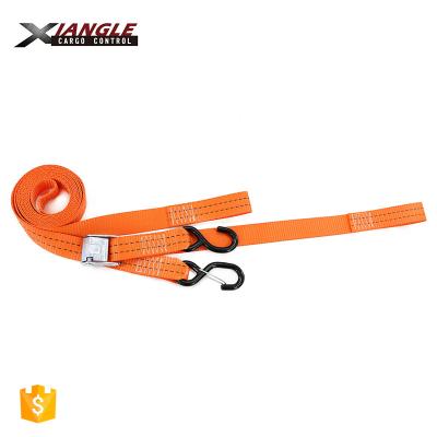 China 100% Best Yarn High Tenacity Polyester Motorcycle Ratchet Tie Down Straps For Truck Lashing Strap For Car Transport for sale