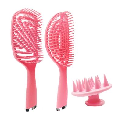 China New Design Hair Brush Custom Logo Salon Hair Detangling Soft Curly Detangling Detangling Hair Brush Compact for sale