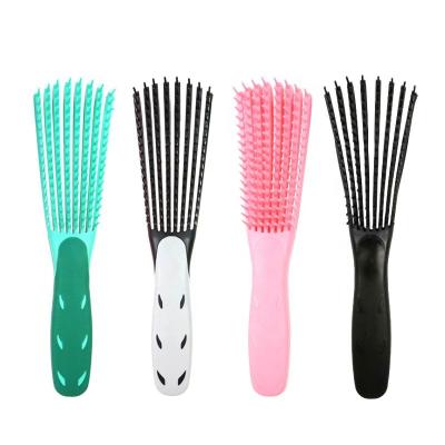 China Private Label Hair Brush Compact Eight Arms Moving Detangling Hair Brush High Quality Detangling Hair Brush for sale