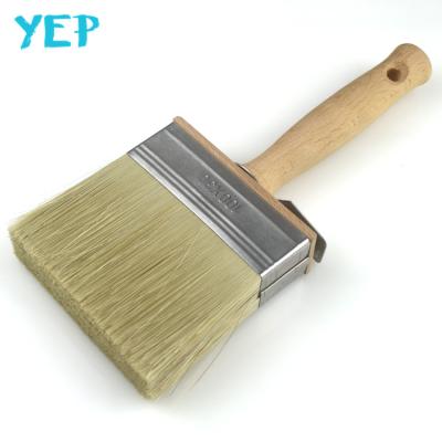 China Painting High Quality Hog Handle Yeah Bristle Beech Wood Ceiling Brush For Painting for sale