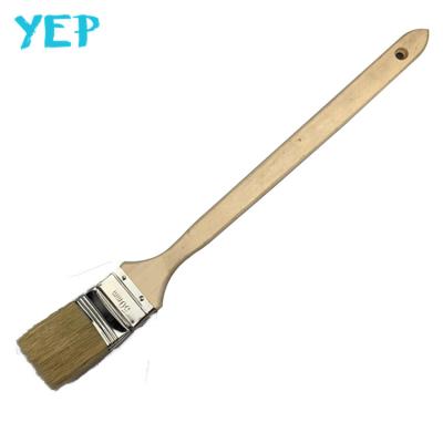 China Paint Brush White Pig Hair Radiator Wooden Handle Yeah High Quality for sale