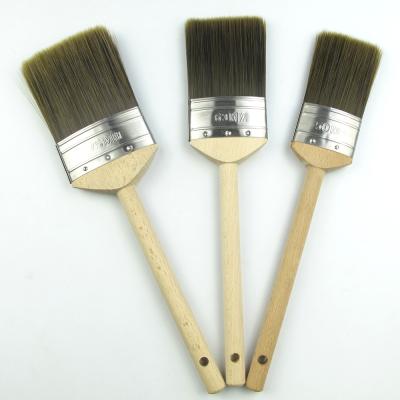 China Yeah Long Soild Wooden Handle Paint Tapered Oval SRT Sash Filament Brush for sale