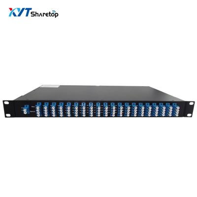 China Optical Fiber WDM CWDM Transponder 1271~1611nm 18 Channel 1U Rack Mount Mux Demux With LC Connector for sale