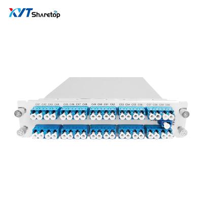 China 100GHz 200GHz multiplexer 40ch DWDM MUX/DEMUX multiplexer with 1310nm MON port XYT-DWDM-1*20-1020 for sale