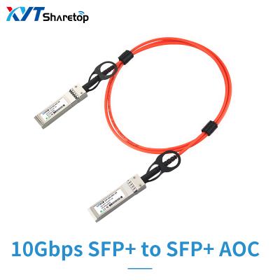 China FTTX 1~100m Active Optical Cable 10G AOC SFP+ To SFP+ OM2 Cable for sale