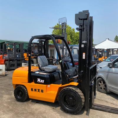 China Building Material Shops 3 Ton 3.5 Ton Diesel Hangzhou Forklift China Original R35 Forklift 3.5 Ton Forklift With 4m Lifting Height for sale