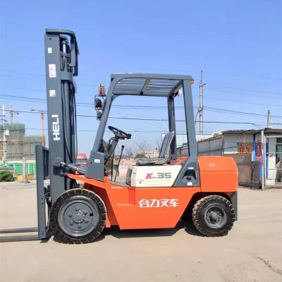 China Building Material Shops 3 Stage High Ton 3.5ton HELI Forklift China Original Diesel Forklift FD30 fd35 For Sale for sale