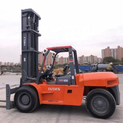 China Building Material Shops Good Price HELI China Japanese ISUZU Motor Forklift TCM 10 Tons FD100 H2000 CPCD100 10T Forklift for sale