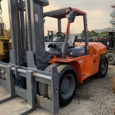 China China 6M High Stage ISUZU 6BG1 Engine Japanese Forklift KOMATSU HELI Building Material Stores 10 Tons FD100 H2000 CPCD100 10T Forklift for sale