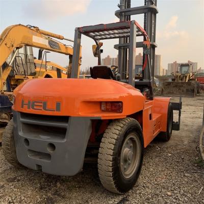 China Building Material Shops Good Price HELI China 6M High Stage Original Japan ISUZU 6BG1 Engine HELI 10 Ton FD100 H2000 CPCD100 10T Forklift for sale