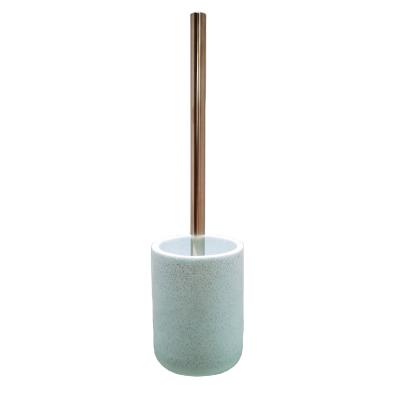 China Sustainable Hot Sale Fashion Stylish Bathroom Accessories Toilet Brush With Polyresin Resin Holder for sale