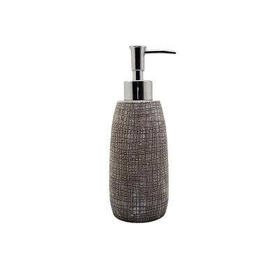 China Sustainable Hot Sale Modern Home And Hotel Polyresin Resin Bathroom Accessories Eco - Friendly Soap Dispenser for sale