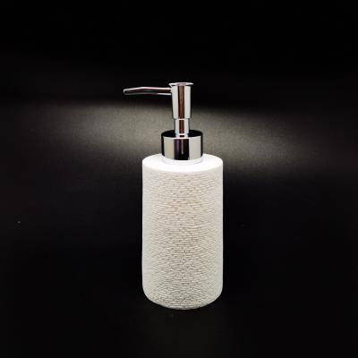 China Sustainable Hot Sale Modern Bathroom Accessories Polyresin Resin Liquid Soap Dispenser Eco-friendly for sale