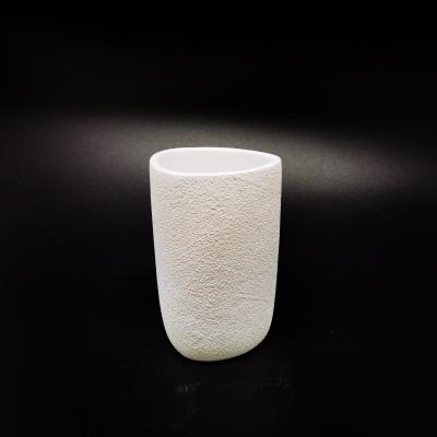 China Sustainable Hot Sale Polyresin Resin Bathroom Accessories Eco-friendly Modern Tumbler For Bathroom for sale