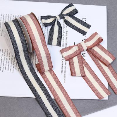 China Luster Manufacture customized woven satin ribbon and bow with design for for gift wrap for sale