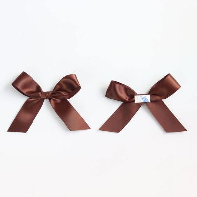 China Luster Lude Factory Custom Self Adhesive Small Gift Eco Friendly Ribbon Bows For Garment Decorations for sale