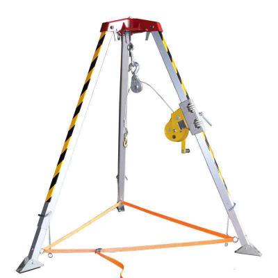 China Emergency Rescue Aluminum Alloy Load 300kg Three-leg Safety Telescopic Rescue Lifting Tripod for sale