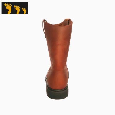 China Custom Cow Horse Leather Wellington Rubber Boot Crazy Half for sale