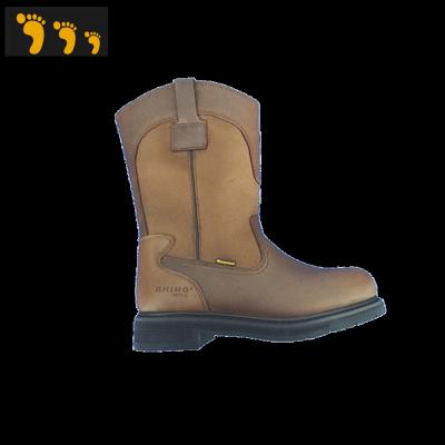 China Crazy Cheap Cow Horse Leather Ankle Wellington Boot for sale