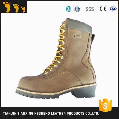 China High Quality Crazy Horse Leather Desma Injection Men Recorder Boot for sale