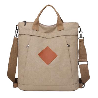 China Vintage Canvas Large Capacity Unisex Backpack Casual Shoulder Cross - Body Bag All-match Messenger Bag Men Women Handbag Tote Bags for sale