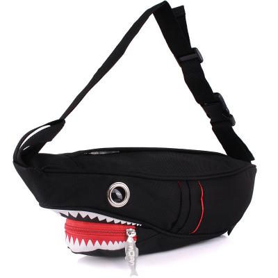 China Personality High Quality Funny Shark High Quality Fashion Chest Cool Messenger Bag for Men and Women Children Leisure Shark Oxford Waist Bag for sale