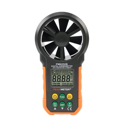 China PEAKMETER Handheld Air Velocity Temperature Humidity Flow Digital Anemometer PM6252B for sale