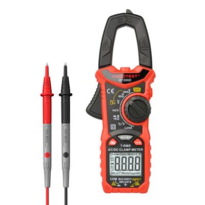 China Habotest HT206D Range Ampere Multimeter DC Amp Multiclamp DC Ohm Capacitance Hertz Temperature Digital Auto Clamp Meter True RMS 24mm for sale