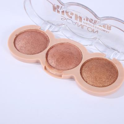 China High Pigment Shimmer Eyeshadow , Face Beauty Vegan Highlighter Palette OEM / ODM for sale