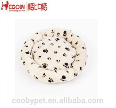 China Soft Round Dog Products / Sustainable Paw Printing Plush Dog Bed Mat 2017 New for sale