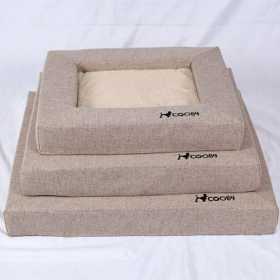 China Brown Sustainable Orthopedic Dog Beds With Removable Washable Cover Medium Dog Beds For Medium Dogs for sale