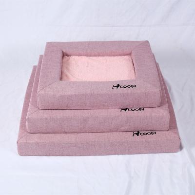 China Luxury Washable Orthopedic Memory Foam Puppy Reversible 3in1 Dog Cushion Pet Bed for sale