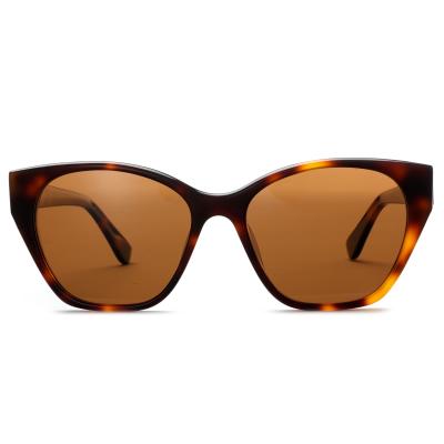 China Cateye woman acetate lens material polarized cateye sunglasses for sale