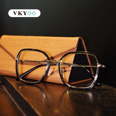 China Polygon material rxable prescription ACETATE drop shipping colorful acetate and metal woman sunglasses for sale