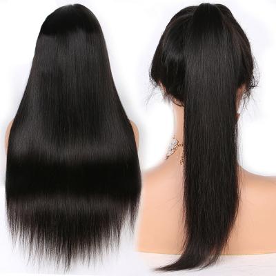 China Silky Straight Wave Natural Unprocessed Raw Virgin Hair 100% Mink Brazilian Hair Wigs 10 Inches 360 Lace Frontal Wig for sale