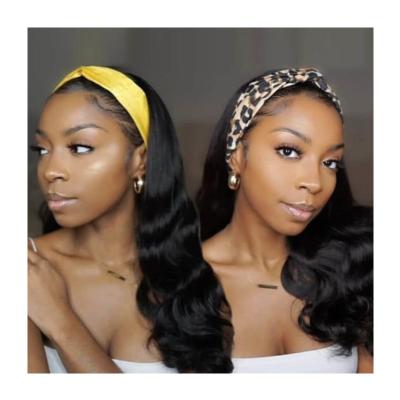 China Body Wave Big Sale! Glueless Brazillian Afro Hair Headband Hair Band Wholesale Lace Wig Headband Full Lace Wig Hair Supply for sale