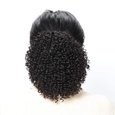 China 2020 New Arrival Curly Curly Yaki Brazilian Straight Hair Drawstring Ponytail Ponytail With Clips In For Black Women for sale