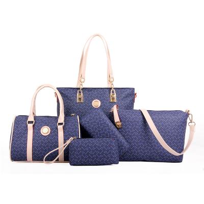 China Leisure Lady Fashion 6pcs Ladies Handbags Fashionable Durable Waterproof PU Leather Handbag Sets for sale