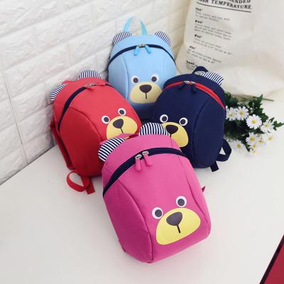 China Wholesale Diary Used School Bags Small Children Babies Boys Anti-lost Bear Cute Zoo Animal School Backpack for sale