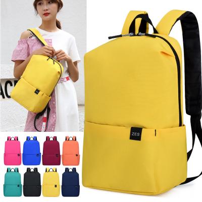 China Diary Used Custom Logo Travel Zipper Laptop Women Waterproof Nylon Soft Handle Canvas Backpack School Bags for sale