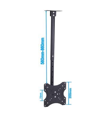 China Manufacturer Direct Adjustable Ceiling TV Mount Bracket , Fits VESA 200x200mm LCD LED Flip Down Swivel TV Mount Ceiling 13-42