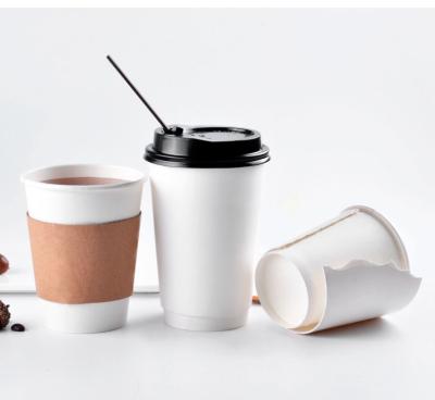 China Custom Size Double Layer Paper Cup High Quality Environmentally Friendly Disposable Biodegradable Coffee Cup With Lid Paper Cup for sale